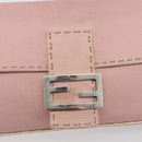 FENDI Celeria Mamma Baguette Shoulder Bag Leather Pink Silver Auth yk20675M-15