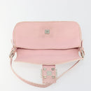 FENDI Celeria Mamma Baguette Shoulder Bag Leather Pink Silver Auth yk20675M-17