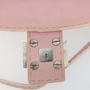 FENDI Celeria Mamma Baguette Shoulder Bag Leather Pink Silver Auth yk20675M-18