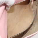 FENDI Celeria Mamma Baguette Shoulder Bag Leather Pink Silver Auth yk20675M-24