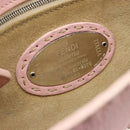 FENDI Celeria Mamma Baguette Shoulder Bag Leather Pink Silver Auth yk20675M-25