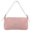 FENDI Celeria Mamma Baguette Shoulder Bag Leather Pink Silver Auth yk20675M-3