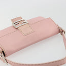 FENDI Celeria Mamma Baguette Shoulder Bag Leather Pink Silver Auth yk20675M-6