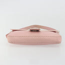 FENDI Celeria Mamma Baguette Shoulder Bag Leather Pink Silver Auth yk20675M-9