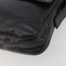 FENDI Mamma Baguette Shoulder Bag Leather Black Silver Auth yk20676SAM-9