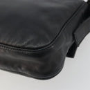 FENDI Mamma Baguette Shoulder Bag Leather Black Silver Auth yk20676SAM-15
