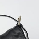 FENDI Mamma Baguette Shoulder Bag Leather Black Silver Auth yk20676SAM-17