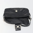 FENDI Mamma Baguette Shoulder Bag Leather Black Silver Auth yk20676SAM-19