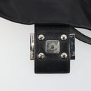 FENDI Mamma Baguette Shoulder Bag Leather Black Silver Auth yk20676SAM-10