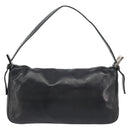 FENDI Mamma Baguette Shoulder Bag Leather Black Silver Auth yk20676SAM-2