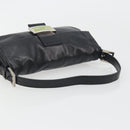 FENDI Mamma Baguette Shoulder Bag Leather Black Silver Auth yk20676SAM-7
