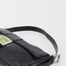 FENDI Mamma Baguette Shoulder Bag Leather Black Silver Auth yk20676SAM-8