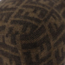 FENDI Zucca Mamma Baguette Shoulder Bag Wool Brown Silver Auth yk20677SAM-15