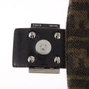 FENDI Zucca Mamma Baguette Shoulder Bag Wool Brown Silver Auth yk20677SAM-10