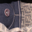 FENDI Zucca Mamma Baguette Shoulder Bag Wool Brown Silver Auth yk20677SAM-11