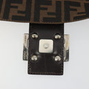 FENDI Zucca Canvas Mamma Baguette Shoulder Bag Brown Silver Auth yk20678SAM-17