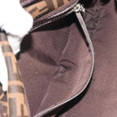 FENDI Zucca Canvas Mamma Baguette Shoulder Bag Brown Silver Auth yk20678SAM-23