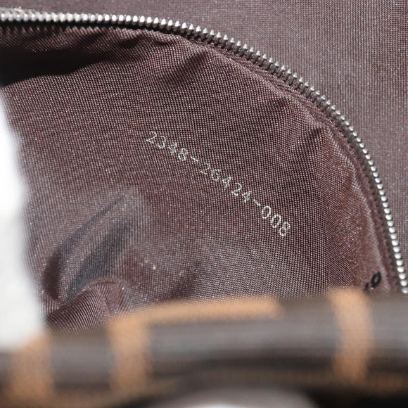 FENDI Zucca Canvas Mamma Baguette Shoulder Bag Brown Silver Auth yk20678SAM