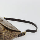 FENDI Zucchino Mamma Baguette Shoulder Bag Patent Beige Gold Tone Auth yk20679A-14