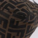 FENDI Zucca Canvas Mamma Baguette Shoulder Bag Brown Silver Auth yk20680SAM-13