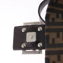FENDI Zucca Canvas Mamma Baguette Shoulder Bag Brown Silver Auth yk20680SAM-16