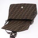 FENDI Zucca Canvas Mamma Baguette Shoulder Bag Brown Silver Auth yk20680SAM-17