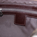 FENDI Zucca Canvas Mamma Baguette Shoulder Bag Brown Silver Auth yk20680SAM-18