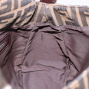 FENDI Zucca Canvas Mamma Baguette Shoulder Bag Brown Silver Auth yk20680SAM-21