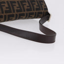 FENDI Zucca Canvas Mamma Baguette Shoulder Bag Brown Silver Auth yk20680SAM-7