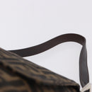 FENDI Zucca Canvas Mamma Baguette Shoulder Bag Brown Silver Auth yk20680SAM-8