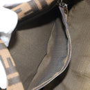 FENDI Zucca Canvas Mamma Baguette Shoulder Bag Brown Silver Auth yk20681SAM-23