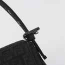 FENDI Zucchino Canvas Mamma Baguette Shoulder Bag Black 8BR000 Auth yk20682SAM-14