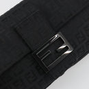FENDI Zucchino Canvas Mamma Baguette Shoulder Bag Black 8BR000 Auth yk20682SAM-15