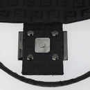 FENDI Zucchino Canvas Mamma Baguette Shoulder Bag Black 8BR000 Auth yk20682SAM-17