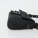 FENDI Zucchino Canvas Mamma Baguette Shoulder Bag Black 8BR000 Auth yk20682SAM-4