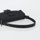 FENDI Zucchino Canvas Mamma Baguette Shoulder Bag Black 8BR000 Auth yk20682SAM-7