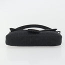 FENDI Zucchino Canvas Mamma Baguette Shoulder Bag Black 8BR000 Auth yk20682SAM-9