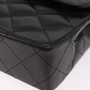 CHANEL Matelasse 28 Chain Hand Bag Lamb Skin Paris Limited Black Auth yk20684SAM-11