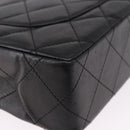 CHANEL Matelasse 28 Chain Hand Bag Lamb Skin Paris Limited Black Auth yk20684SAM-12