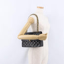 CHANEL Matelasse 28 Chain Hand Bag Lamb Skin Paris Limited Black Auth yk20684SAM-30