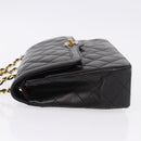CHANEL Matelasse 28 Chain Hand Bag Lamb Skin Paris Limited Black Auth yk20684SAM-5