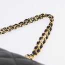 CHANEL Matelasse 28 Chain Hand Bag Lamb Skin Paris Limited Black Auth yk20684SAM-8