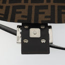 FENDI Zucca Canvas Mamma Baguette Shoulder Bag Brown Silver Auth yk20686SAM-18