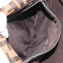 FENDI Zucca Canvas Mamma Baguette Shoulder Bag Brown Silver Auth yk20686SAM-24