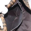 FENDI Zucca Canvas Mamma Baguette Shoulder Bag Brown Silver Auth yk20687SAM-23
