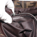 FENDI Zucca Canvas Mamma Baguette Shoulder Bag Brown Silver Auth yk20687SAM-24