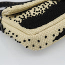 FENDI Celleria Flower Embroidery Straw Mamma Baguette 8BR101 Auth yk20689SM-10
