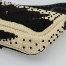 FENDI Celleria Flower Embroidery Straw Mamma Baguette 8BR101 Auth yk20689SM-11