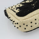 FENDI Celleria Flower Embroidery Straw Mamma Baguette 8BR101 Auth yk20689SM-12