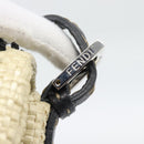 FENDI Celleria Flower Embroidery Straw Mamma Baguette 8BR101 Auth yk20689SM-13